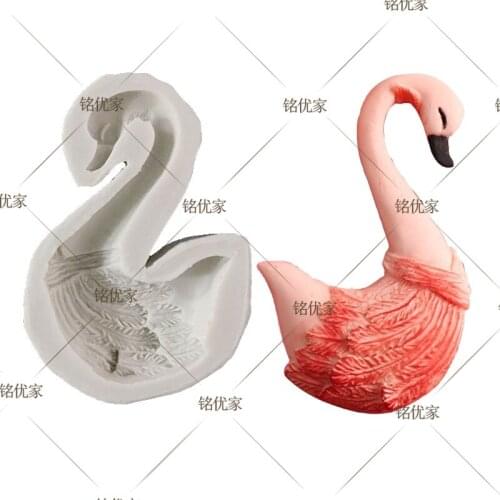 Minsunbak Hot Sale Silicone Swan Shape Fondant Cake Decoration Molds Chocolate Kitchen Baking Tool