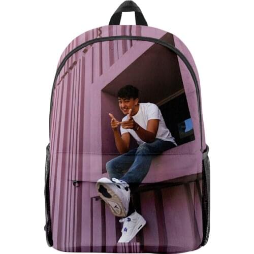 Inoxtag Fashion Oxford Cloth Shoulder Backpack Printed Multi Zipper Pack Casual Girls Student School Bag