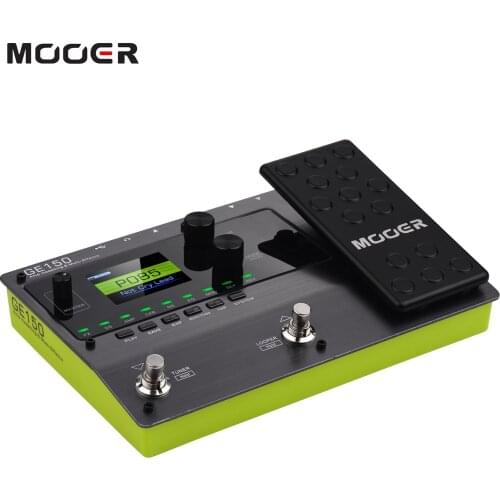 MOOER GE150 Guitar Multi-Effects Pedal Digital Tube AMP Modelling 80S Processor 55 AMP Models 9 Effect Types Loop Recording