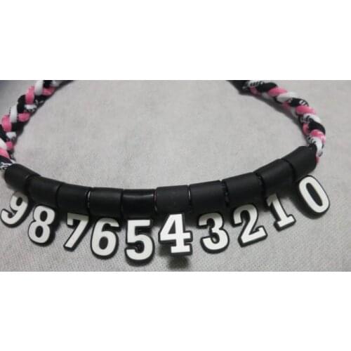 Wholesale silicone digital Number Pendant 0-9 for baseball/softball necklace