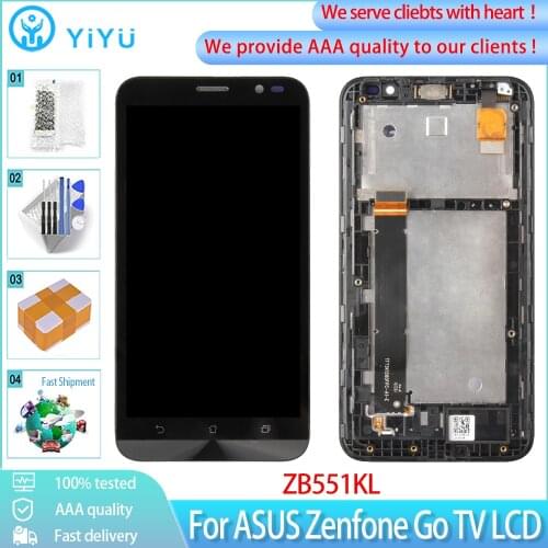Original LCD For ASUS Zenfone Go TV Display ZB551KL X013DB 5.5'' LCD Touch screen With Frame Digitizer Assembly Replacement