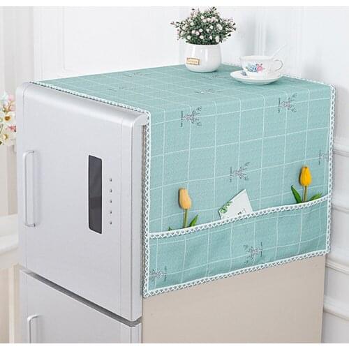 Polyester Dust Proof Cover Refrigerator Pocket Multipurpose Dust Cloth Home Textile Washing Machine Cover Household Home Storage