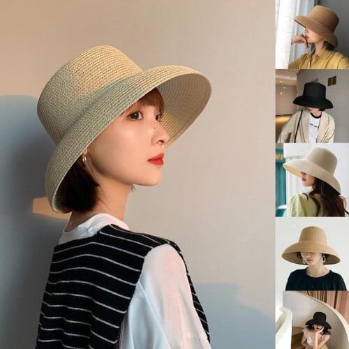Summer Women French Sun Hat Casual Handmade Straw Hat Outdoor Beach Holiday Cap Fashion Temperament Hat For Ladies Female