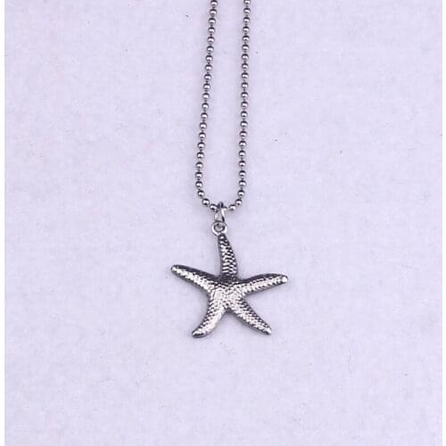 WENUSHOUSHI fashion cute stainless steel starfish necklaces for women bijoux femme di058