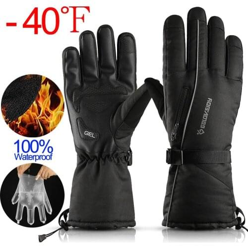 2021 Winter Cycling Gloves 100% Waterproof Outdoor Sport Ski Gloves Bicycle Bike Scooter Riding Motor Warm Glove Full Finger Man