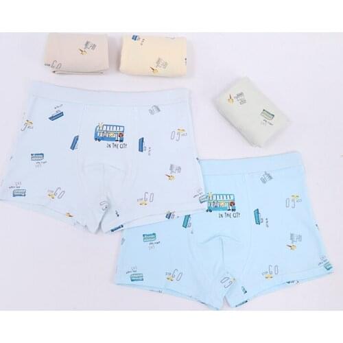 10 PCS New childrens underwear Thin Lycra fabric Cartoon underwear Childrens cotton boxer shorts little boys 4-16T