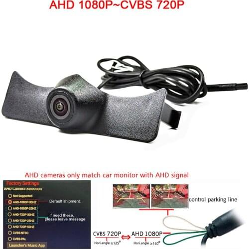 180deg CCD HD Car Front view camera for Audi A4L 2020 year parking camera night vision waterproof