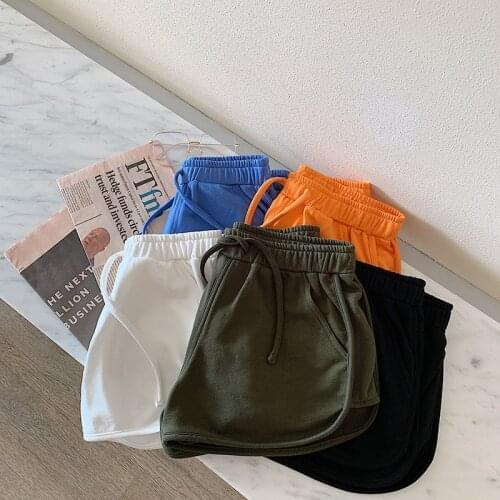 50pcs Women Short Pant Casual Lady All-match Loose Solid Soft Cotton Leisure Female Workout Waistband Skinny Shorts drop ship