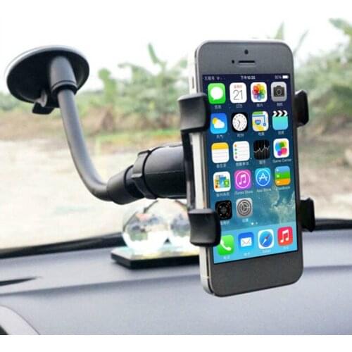 Car Phone Bracket Holder Auto Black Rearview Mirror 360 Degree Rotation GPS Mobile Phone Holder For Xiaomi IPhone Samsung