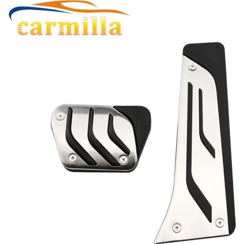 Carmilla Stainless SteelCar Pedals Cover for BMW X1 X3 X4 X5 X6 1/2/3/5/6/7-Series E39 E46 E87 E60 E90 E91 E92 Z4 F30 F20 Parts