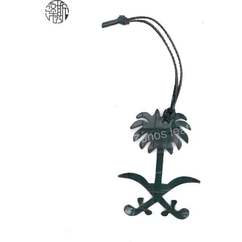 Zenos Customize KSA Logo Color Bag Accessories Crocodile Emboss Women Bag Accessories Key Chains Fashion Charm Key Chain 50pcs