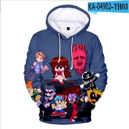 Childs Hooded Mens Friday Night Funkin Print Sweatshirt Long Sleeve Autumn Spring Casual Hoodies Sports 3d Hoodies Sweatshirts