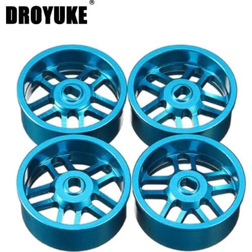 Droyuke 1:28 Car Metal Wheel Hub Tires Tire Rims For 1/28 Kyosho MINI-Z MR-03 AWD IW04M MINI-Q For Wltoys K989 RC Car Parts