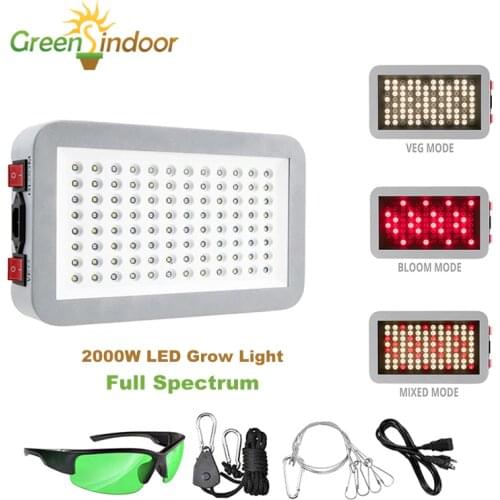 Greensindoor Led Grow Light Full Spectrum 2000W Phytolamp for Plants 3500k Grow Lamp for Seedling, Veg and Blooming Grow Tent