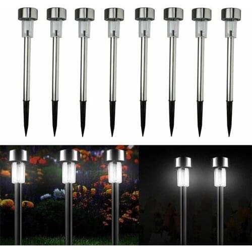 Solar Lawn Light 2Pcs/4Pcs/10Pcs Led Garden Lamp IP65 Stainless Steel Waterproof Light for Outdoor Courtyard Decor Road Lighting