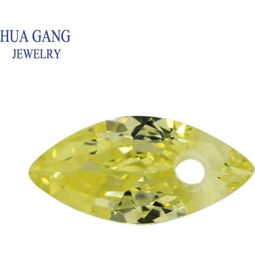 Single Hole AAAAA Marquise Shape Olive Cubic Zirconia Stone For Jewerly Making Size 4X8-10x20mm High Quality Loose CZ Stone