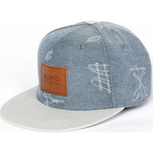 Leather Label Hip Hop Caps Snap Back Hat Adjustable Closure Flat Brim Womens Young Man Street Baseball Snapback Hats