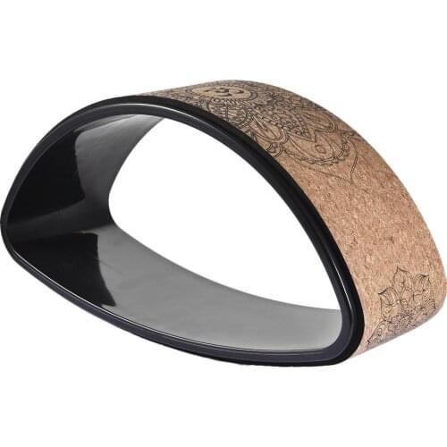 Natural Cork Yoga Wheel Fitness Wheel Hollow Improving Back Bends Stretch Pilates Circle Yoga Accessories