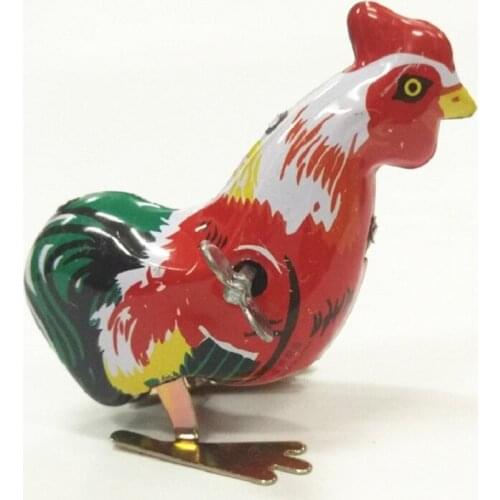 Hot Cute Toys For Boys Nostalgic Retro Handmade Iron Cock Jumping Bouncing Chicken 80 Iron toy Collection Gift For Kids Everyone