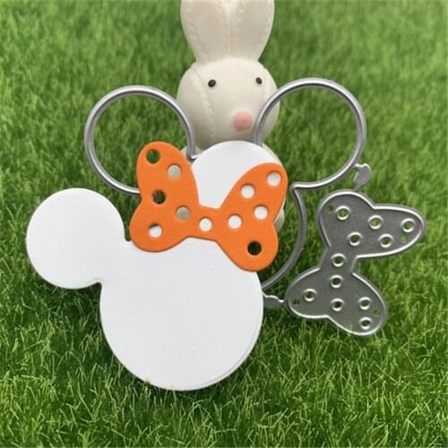Animal Mouse Bowknot sticker Metal Cutting Dies Stencil for DIY Scrapbooking Photo Album Embossing Paper Cards Crafts Die cuts
