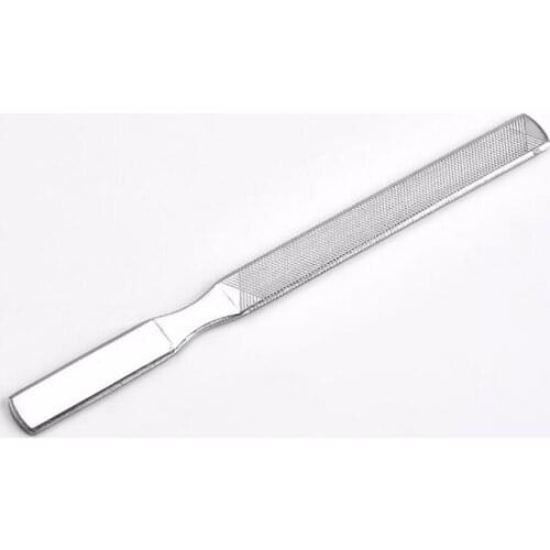 13cm Long Stainless Steel Nail File Fingernail File Double Sided Nails Buffer for Natural and Acrylic Nail for Home and Travel