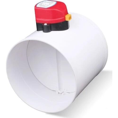 3 inch (75mm)220V 24V 12V PVC Plastic air damper valve HVAC electric air duct motorized damper for ventilation pipe valve
