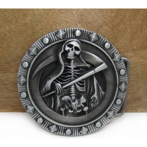 BuckleClub wholesale zinc alloy skull belt buckle jeans gift belt buckle FP-03195 Luxurious retro western belt buckle