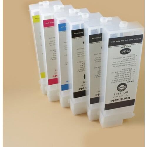 260ml Empty refillable ink cartridge without PFI 102 chip for Canon IPF 510 610 500 600 700 710 605 720 printer 6pcs/lot