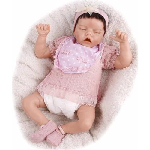 ADFO Reborn Baby 17 Inches Renata Toddler LoL Toys Lifelike Newborn Alive Bebe Full Vinyl Reborn Gift Dolls For Girls