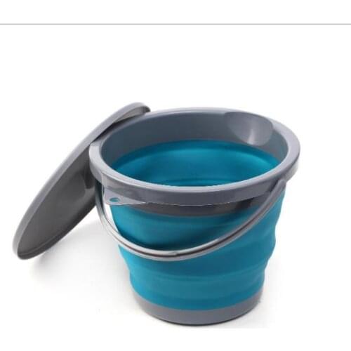 5L Folding Collapsible Silicone Bucket Outdoor Camping Barrel Fishing Pot