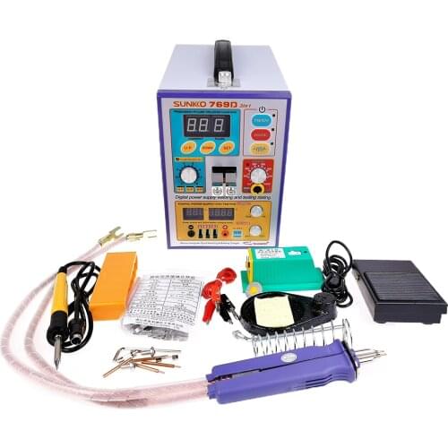 SUNKKO 769D Battery Spot Welding Machine Lithium Battery Assembly Solder Battery Double Pulse Welding Machine For 18650 Battery