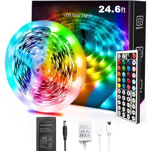 Infrared Remote Control Color Changing 24.6ft Led Strip Lights