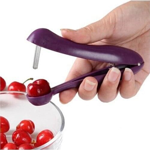 1PCS Cherry Olive Pitter Corer Fruit Core Seed Remover Stoner Removal Easy Squeeze Grip Handheld Tool Kitchen Gadgets 2021 New