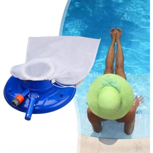 Swimming Pool Suction Vacuum Cleaner Leaf Eater Gulper with Brushes Bag Wheel N58C