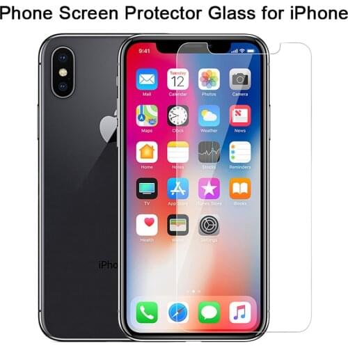 Protective Glass For iPhone SE 6 6s 7 8 Plus Tempered Glass Film For iPhone X XS XR 11 11 Pro Max Screen Glass se2 ifone ip HD