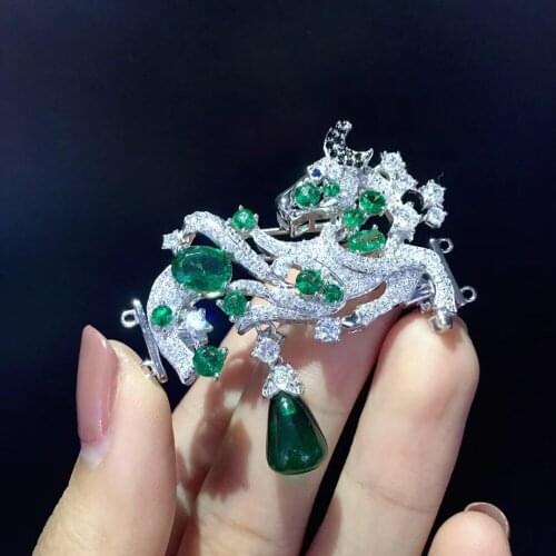 12 constellation taurus brooch pins 925 sterling silver fine women jewelry birthday gift high quality