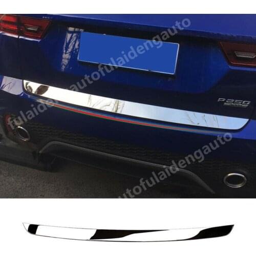 1pcs For Jaguar E-PACE 2018-2021 STAINLESS STEEL REAR TRUNK TAIL GATE DOOR LID COVER TRIM Car Accessories