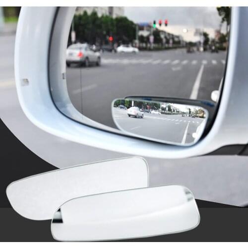 2Pcs Car Mirror 360 Degree Wide Angle Convex Blind Spot Mirror Parking Auto Motorcycle Rear View Adjustable Mirror Accessories