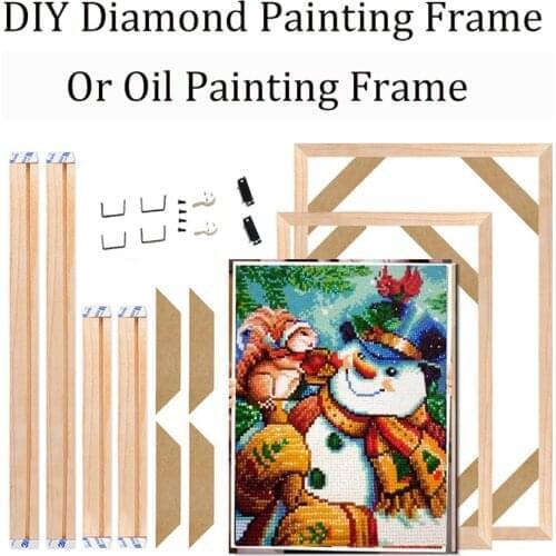 2021 Christmas DIY Wood Frame For Diamond Painting DIY diamond mosaic Wall Frame diamond embroidery full Frame home decortion