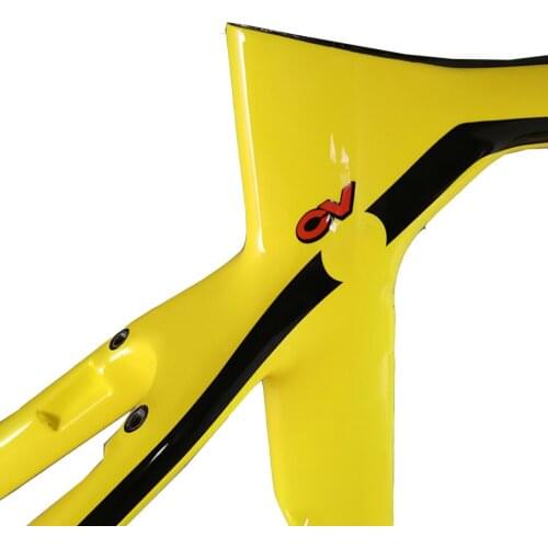 2021 Yellow Carbon Road Frames XR4 Road Frame Full Carbon Fiber Bicycle Frameset With Fork+Seatpost+Headset+Clamp Handlebar