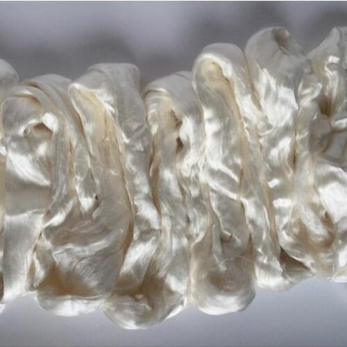 4 *125g/ball natural Silk Roving fiber top (3mtrs/125g, 100% mulberry silk) 500g/4balls/lot