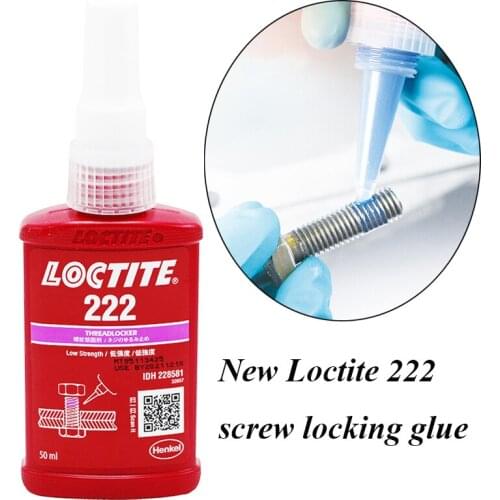 50ml New Loctite 222 Low Strength Screw Sealing Glue Anti-loose Anaerobic Glue Thread Locker Adhesive Screw Sealant Repair