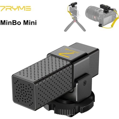 7ryms MinBo Mini Microphone Cardioid Conderser Shotgun On Camera Microphone for Canon Nikon Sony Camera Smartphone iPhone