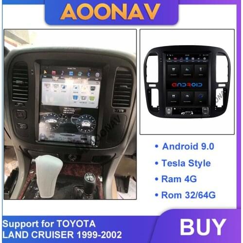 AOONAV 12.1 inch car GPS Radio GPS navigation for-TOYOTA LAND CRUISER 1999-2002 multimedia player Android 9.0 Support carplay