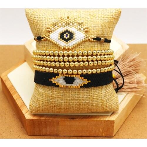 ZHONGVI Lucky Evil Eye Bracelet Miyuki Turkish Eye Bracelets For Girl Jewellery 2021 Friendship Gift Pulseras Female Jewelry