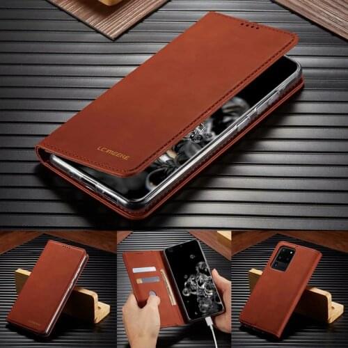Flip Case for Samsung Galaxy S20 Ultra S20 Plus A71 A51 A70 A50 S8 S9 S10 Note 10 Plus PU Leather Shell Soft TPU Book Case Cover