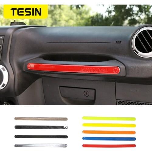 Car Interior Door Copilot Handle Decoration Cover Trim Stickers for Jeep Wrangler JK 2011-2017 Car Interior Accessories Styling