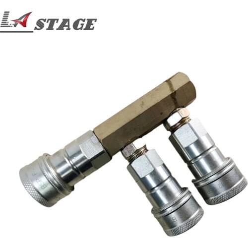 Free shipping Good Quality Co2 Jet Machine Spare Parts 3 Way CO2 Gas Splitter Quick Connector