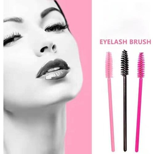 50Pcs/lot Eyelash Brush Disposable eyelash Extension cleaning Brush Lash eyebrow brush Makeup Applicators Kits for Eyelash
