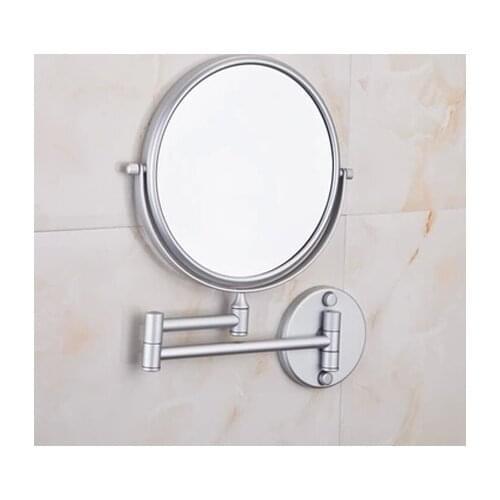 Space aluminum Wholesale And Retail Bathroom Beauty Magnify Make-up Mirror Wall Mounted Cosmetic Mirror